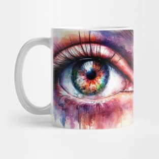 Psychedelic looking abstract illustration of an eye Mug